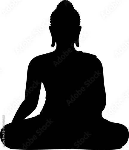 Buddha Silhouette Vector Illustration