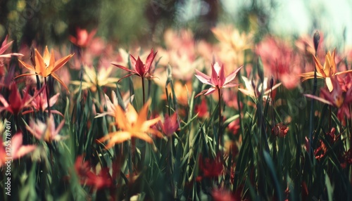 Dreamy wildflower meadow with a cinematic, vintage aesthetic.