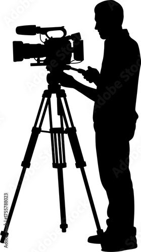 Cameraman Silhouette Vector Illustration