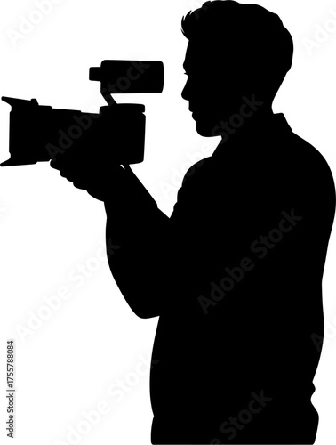 Cameraman Silhouette Vector Illustration