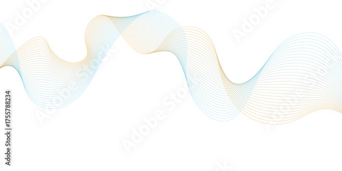abstract blue wave background pink ribbon isolated on white