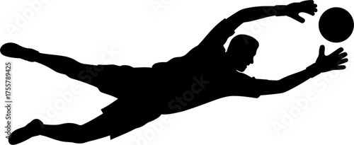 Goalkeeper Silhouette Vector Illustration