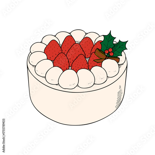 いちごのクリスマスケーキ