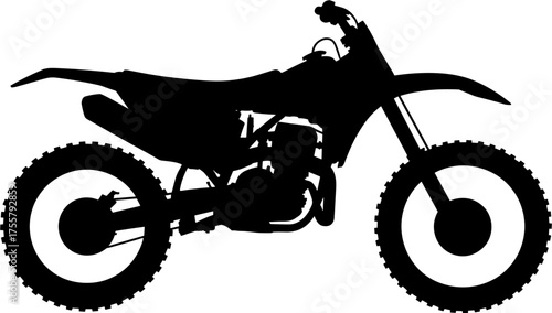 Motocross Bike Silhouette Vector Illustration