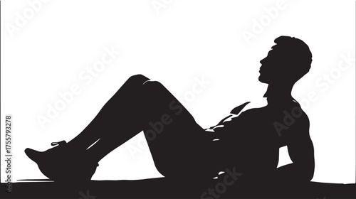 Silhouette of Two Individuals Engaged in Squat and Coaching Fitness Activity
