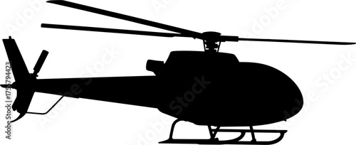 Helicopter Silhouette Vector Illustration