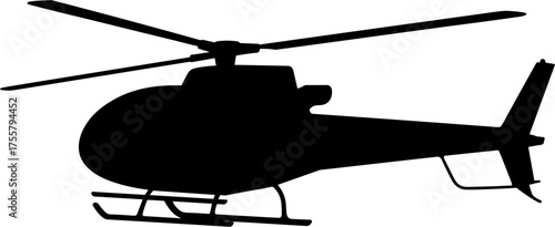 Helicopter Silhouette Vector Illustration