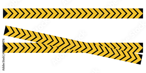 Vector isolated caution banner icons set on white background. Modern simple caution banner sets on white page.  Set of  construction line icons on isolated page. EPS 10. 