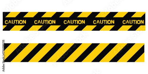 Modern simple caution banner sets on white page.  Set of  construction line icons on isolated page. Vector isolated caution banner icons set on white background. Caution vector icons on white page