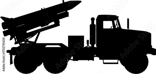 Missile Vehicle Silhouette Vector Illustration