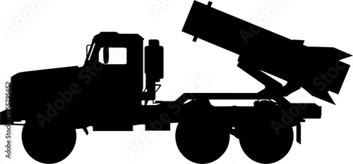 Missile Vehicle Silhouette Vector Illustration