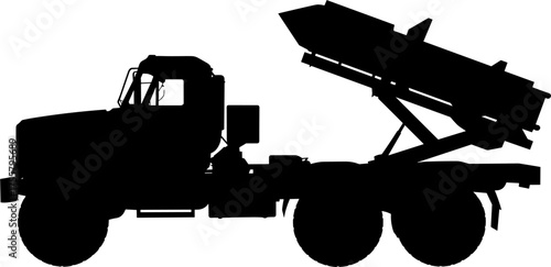 Missile Vehicle Silhouette Vector Illustration
