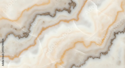 Abstract Beige Onyx Texture with Gold Veins Background
