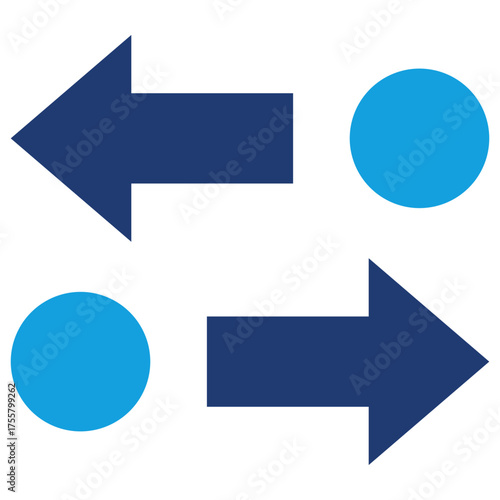 Transfer Flat Blue Icon