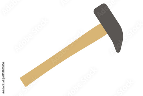 金槌のシンプルでフラットなイラスト