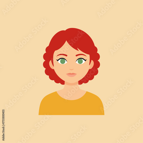 Woman Face icon flat vector design.