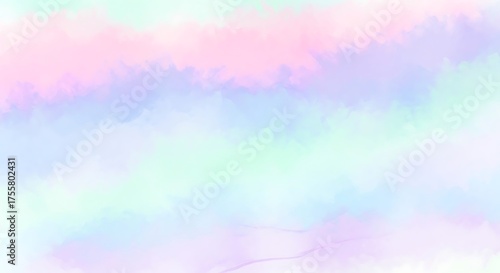 Watercolor Pastel Abstract Background Texture with Pink Lavender Mint Green Hues Soft Smooth Flowing Decorative Backdrop