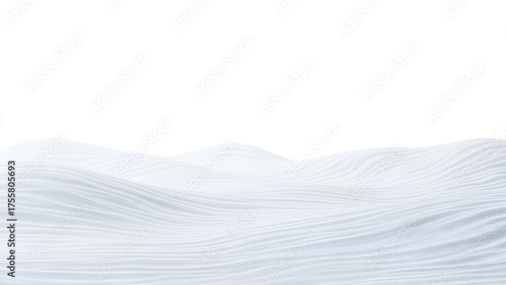 Obraz premium Abstract White Wave Pattern on Transparent Background for Modern Design