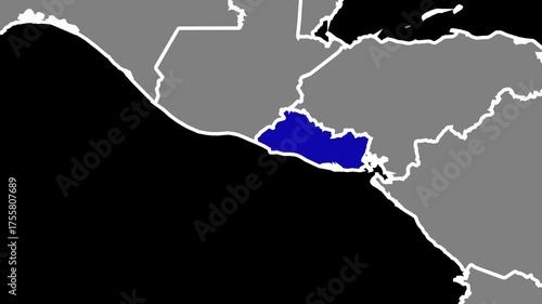 El Salvador Map Animation