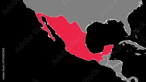 Mexico Map Animation