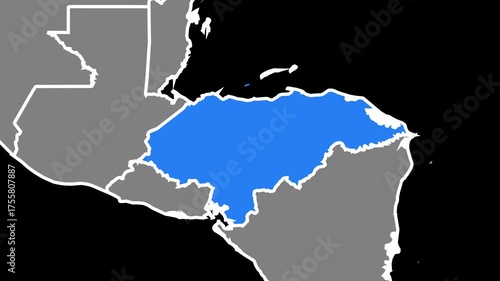 Honduras Map Animation