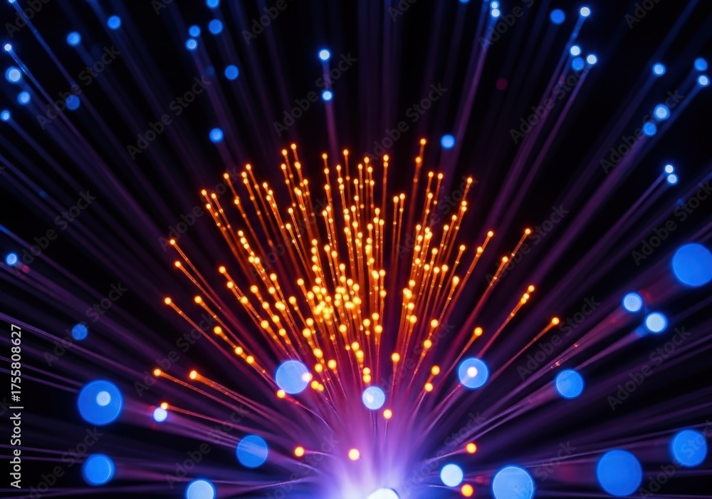 Fototapeta premium Abstract Fiber Optic Light Burst