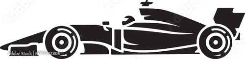 Modern Formula One Race Car Silhouette