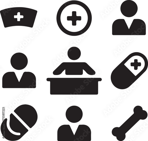 Medical Icon Collection Healthcare, Medicine and Hospital Symbols
