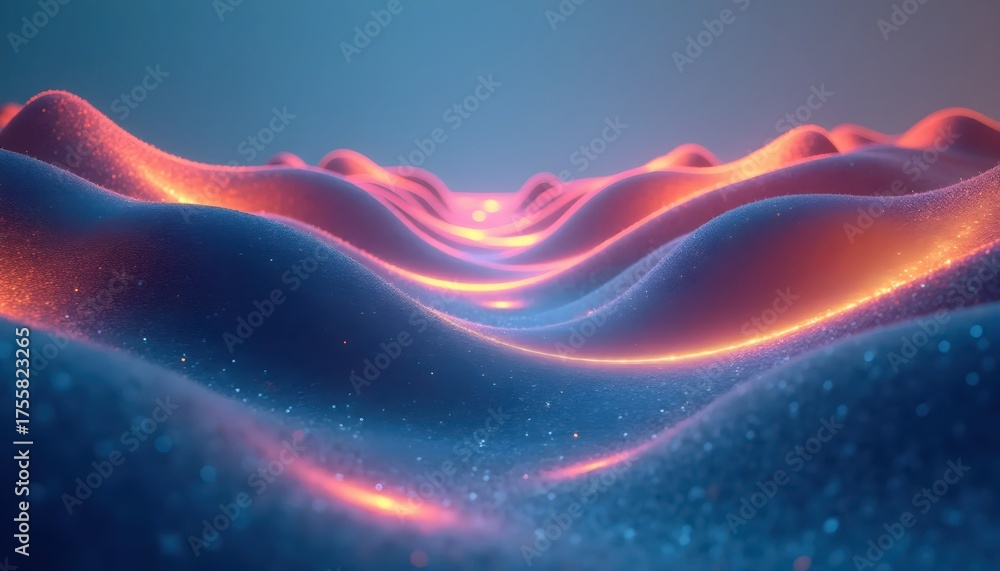 Fototapeta premium Abstract Geometric Landscape with Layered Symmetrical Energy