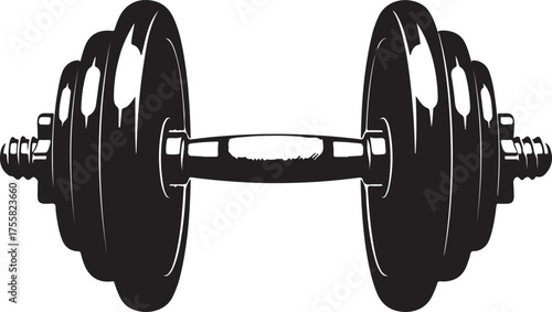 Classic chrome dumbbell for strength training and fitness workouts