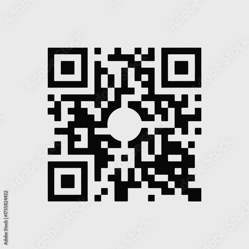 Scalable vector qr code illustration for general use eps file format high resolution declarative silhouette vector illustration white background