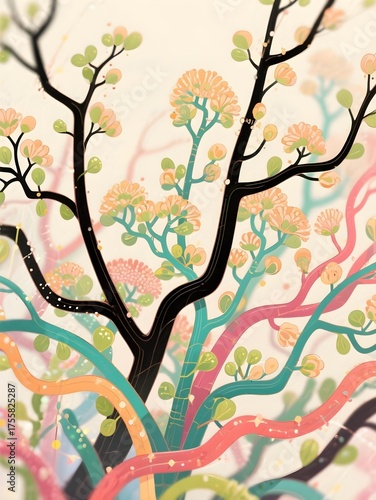 autumn tree with colorful leaves