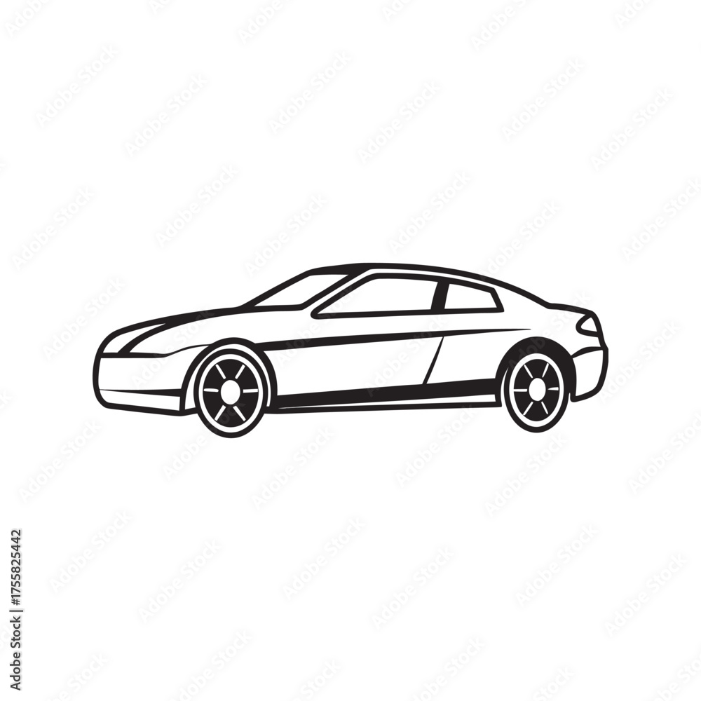 Fototapeta premium silhouette vector of a car