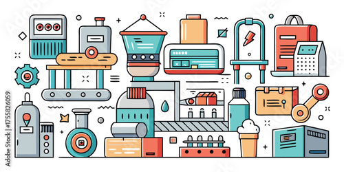 Modern industrial equipment and packaging systems for production and manufacturing