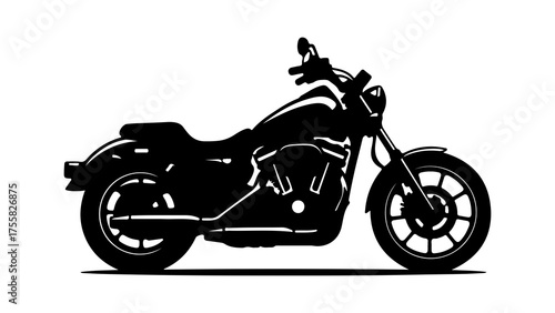 Motorcycle silhouette with transparent background