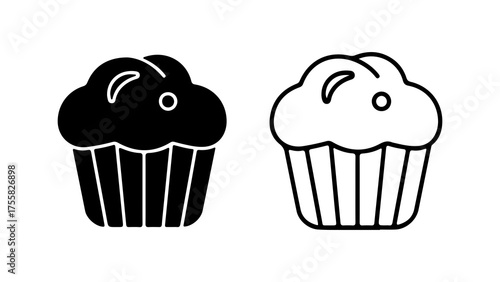 Cupcake icon with transparent background