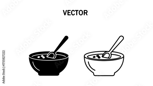 Mixing bowl with spoon with transparent background