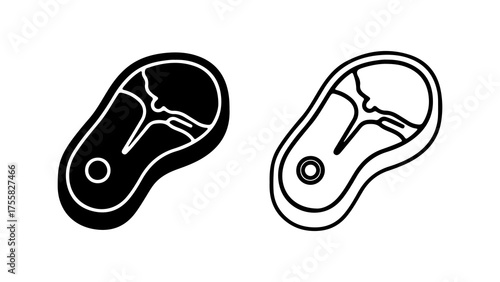 Sandal outline with transparent background