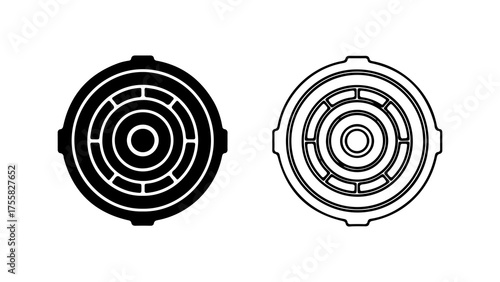 Manhole cover with transparent background