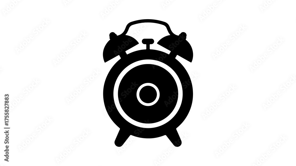 Fototapeta premium Alarm clock icon with transparent background