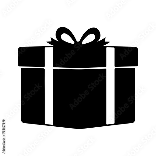 Gift box with bow with transparent background