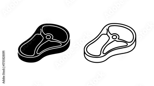 Raw steak cut with transparent background