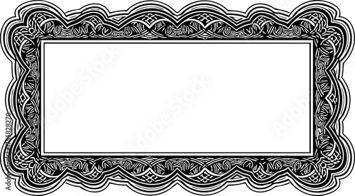 Konstfotografi Ornate vintage frame with intricate details for elegant invitations, certificate