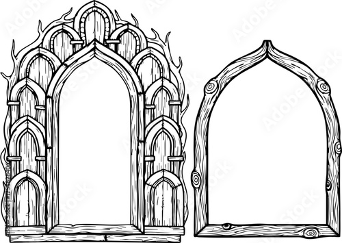 Принти на полотні Enchanting fantasy archways beckon into magical realms, inviting adventure and w