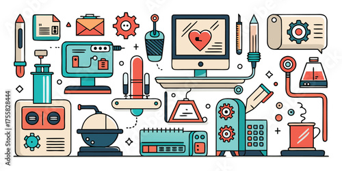 Digital tools and coffee break a seamless blend of work and relaxation online