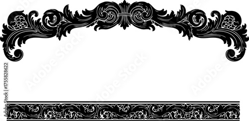 Elegant vintage ornamental frame design, perfect for invitations and creative projects, evoking a sense of classic beauty and sophistication, originally vector