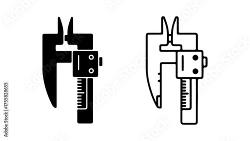 Pruning shears icon with transparent background
