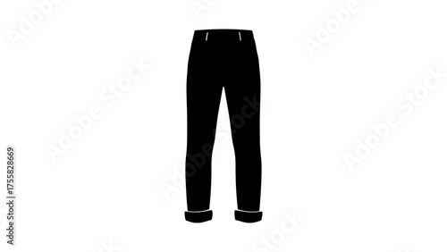 Black pants with transparent background