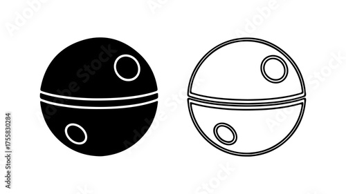 Spherical robot icons with transparent background