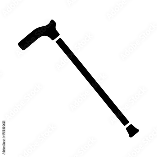 Walking cane with transparent background